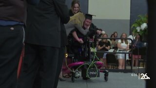 Technology gave her the gift of a graduation walk