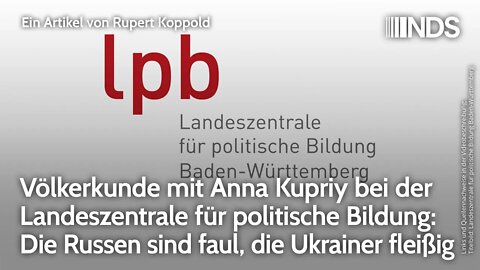 Völkerkunde mit Anna Kupriy bei Landeszentrale für politische Bildung: Russen faul, Ukrainer fleißig