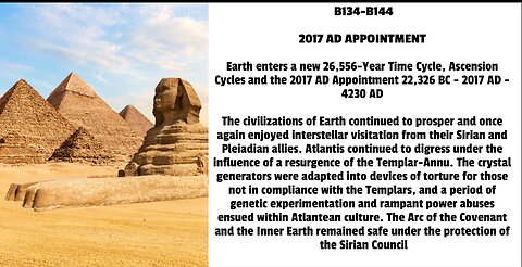 Earth enters a new 26,556-Year Time Cycle, Ascension Cycles and the 2017 AD Appointment 22,326 BC -