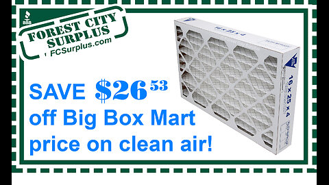 $14.95 FILTRATION LAB MAXI PLEAT™ MERV 8 PLEATED 16X20X4 FURNACE FILTER