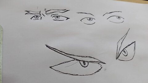 Como Desenhar Olhos Masculinos de Mangá e Anime #01.