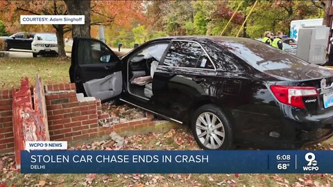 Stolen car chase ends in crash in Delhi