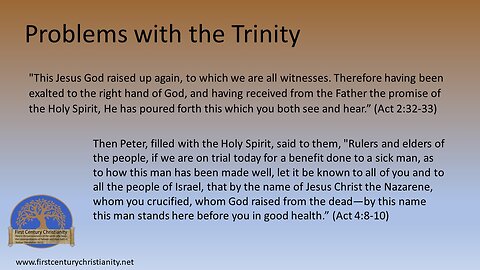 Problems with the Trinity II