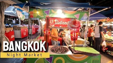 [4K ] Walking Tour Bangrak Bazaar Night Market Bangkok Thailand