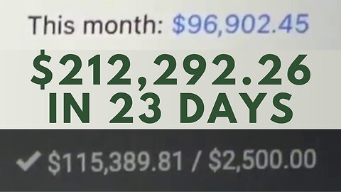 $212,292.26 In 23 Days Making Money Online