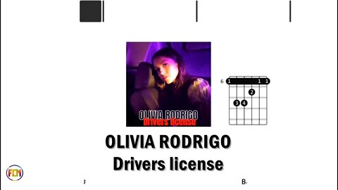 OLIVIA RODRIGO Drivers license - (Chords & Lyrics like a Karaoke) HD