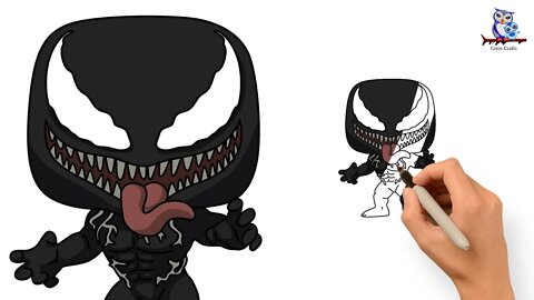 How To Draw Venom Symbiote Step by Step - Easy Art Tutorial