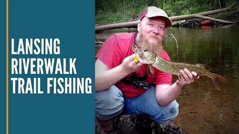 Riverwalk Fishing The Red Cedar River Lansing Michigan // Fishing Michigan Rivers // Lansing Fishing