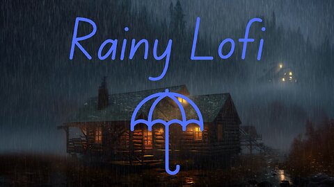Rainy Cabin Lofi- Slow calm music with rain sound
