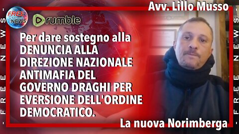 Avv. Lillo Massimiliano Musso: la nuova Norimberga, firma anche tu!