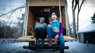 STEALTH VAN LIFE TOUR | Couple DIY Box Truck Conversion into a Tiny house on Wheels.