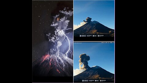 Volcanic eruption - Popocatepetl Mexico (October 12, 2023)