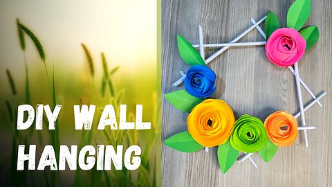 Paper flower wall hanging