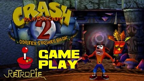 Crash Bandicoot 2: Cortex Strikes Back - RetroPie Gameplay (Sharper Resolution) 😎Benjamillion