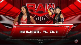 WWE Monday Night Raw Indi Hartwell vs Xia Li