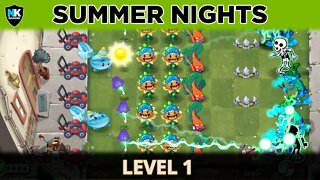 PvZ 2 - Summer Nights Event - Level 1 - Level 1 Plants