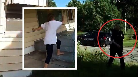 BODYCAM: Woman Caught in Stranger’s Garage Goes Wild!