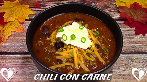 Chili Con Carne | Yummy Chili Recipe TUTORIAL