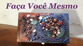 DIY - CAIXINHA DECORADA - ART MIXED MEDIA - @lucibuzo