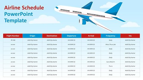 Airline Schedule PowerPoint Template