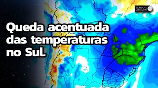 Meteorologia indica queda acentuada das temperaturas no Sul. Ar seco predomina