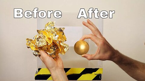 GOLD Mirror-Polished Japanese Foil Ball Challenge in a Vacuum Chamber!