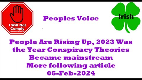 The People Are Rising Up 2023 Was the Year Conspiracy Theories Became Mainstream -06-Feb-2024