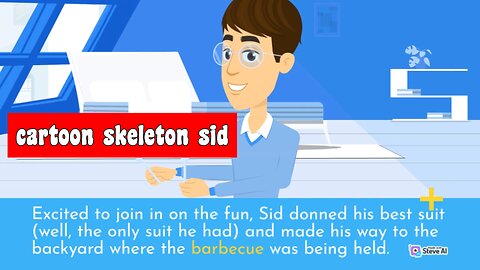 Cartoon sid a laughing skeleton