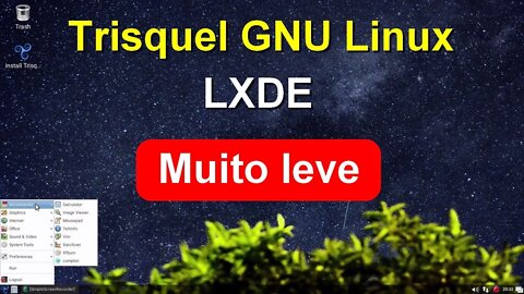 Trisquel GNU/Linux LXDE. Sistema gratuito para usuários, pequenas empresas e centros educacionais.
