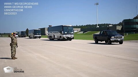 First Flight Of Afghans Arrive to Volk Field, 08/22/2021