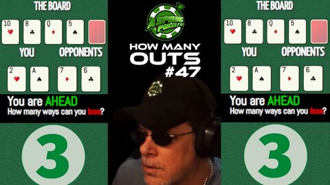 POKER OUTS QUIZ #47 #poker #howmanyouts #pokerquiz #howtoplaypoker #games #pokerface #onlinepoker
