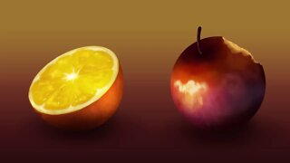 How to Paint An Orange and Apple (Fruits) Digital Painting on Krita - #Timelapse #speedpaint