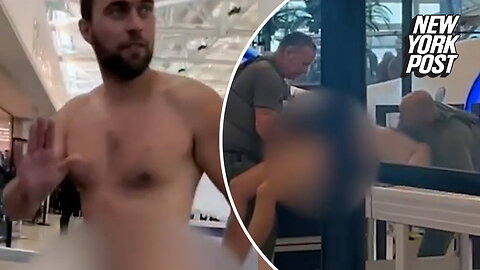 Drunken wacko struts completely naked in Florida airport, tries to breach security