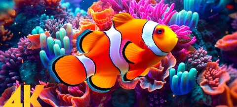 Aquarium 🐠 Beautiful Coral Reef Fish - Relaxing Sleep Meditation Music