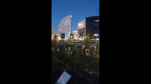 Beautiful evening view in Yokohama Japan