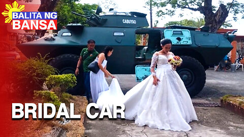 Armored vehicle, sorpresang naging bridal car ng isang bride sa Gamu, Isabela