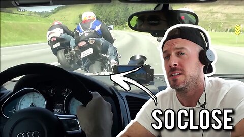 Reaction to Epic Highway Chase Between 600HP Audi R8 and Superbikes - You Won't Believe This!