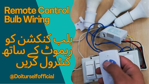 Wireless Remote Control Switch Board Connection | Light On Off with Remote | Doiturselfofficial