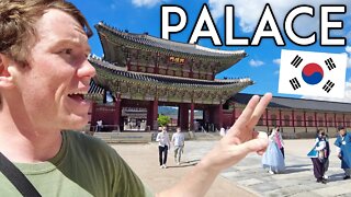 Exploring South Korea's HUGE PALACE + Amazing Korean Food Travel Vlog