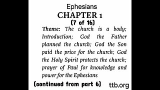Ephesians Chapter 1 (Bible Study) (7 of 16)