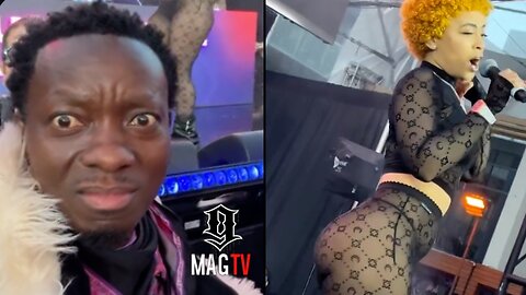 Michael Blackson's Reaction To Ice Spice Super Bowl Performance Is Too Funny! 😂