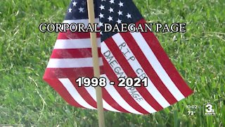 Nebraska and Iowa pay tribute to Cpl. Daegan Page
