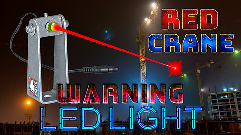 Red Crane Warning Laser LED Light - Red Pedestrian Safety Laser - Projects Red Line on Floor - IP54