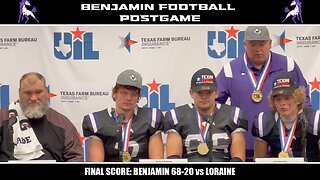 Benjamin State Championship Press Conference