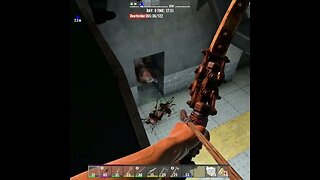 Sleeping zombie bare is still a deadly foe! . ---- 7 Days To Die #oldgoatgaming #7dtd #gaming