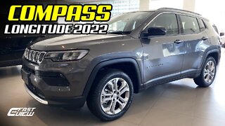 NOVO JEEP COMPASS LONGITUDE 1.3 TURBO CINZA GRANITE 2022! VERSÃO INTERMEDIÁRIA DO SUV Fast Car View