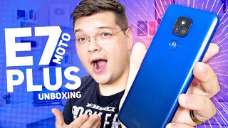 MOTO E7 PLUS - o Motorola BASICÃO com 48MP e 5000mah de BATERIA! UNBOXING!