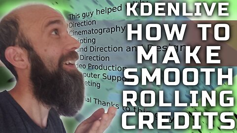 Kdenlive - How to Make Smooth Rolling Credits