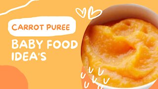 Baby Food Ideas | Carrot Puree | Perfect For Babies 4 Months +