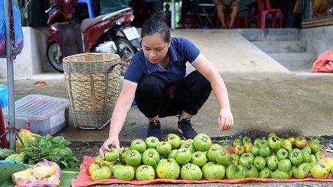 Harvest Sour Ear Fruit Go market sell & Processing & preserving - Cooking